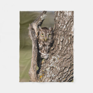 Eastern Screech Owl Fleece Blanket