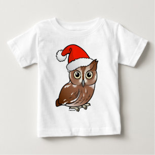 Eastern Screech Owl Santa Baby T-Shirt