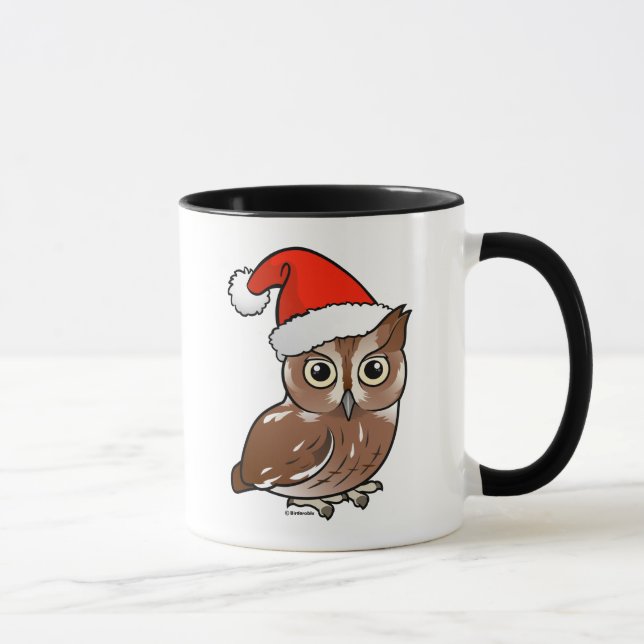 Eastern Screech Owl Santa Mug (Right)