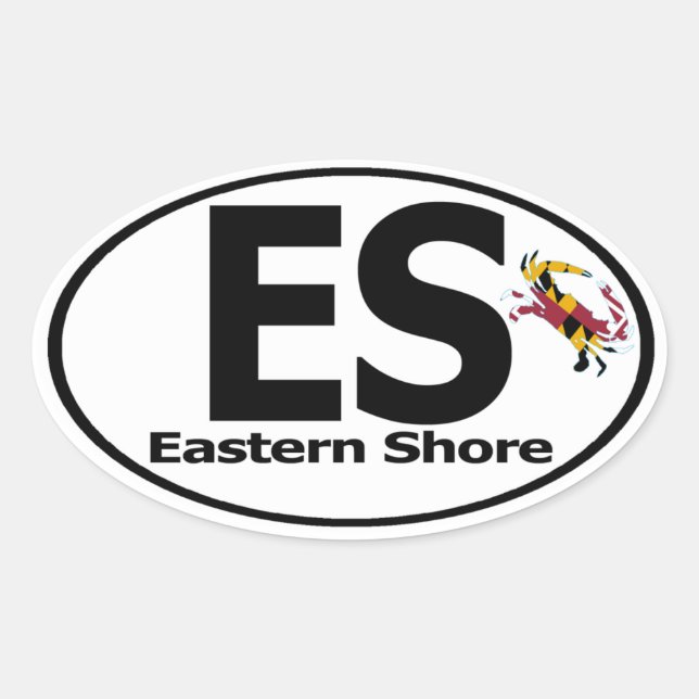 Eastern Shore Decal (set of 4) Oval Sticker (Front)