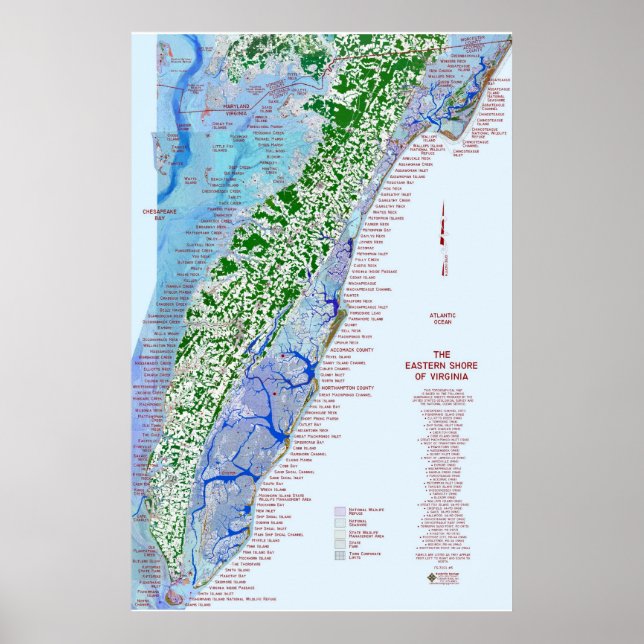 Eastern Shore Map 1 Poster (Front)