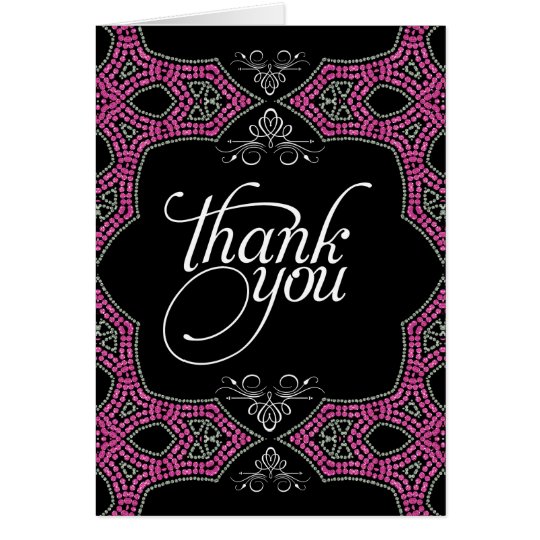 Eastern Sparkle Pink Thank You Card