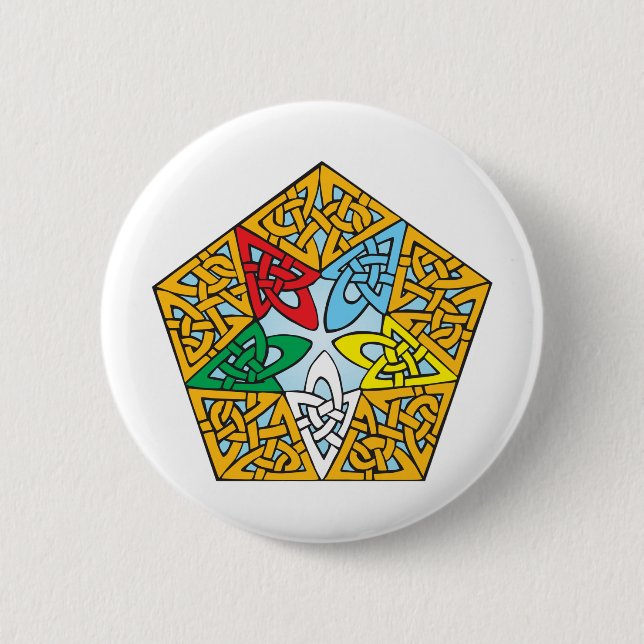 Eastern Star Celtic Knot 6 Cm Round Badge (Front)