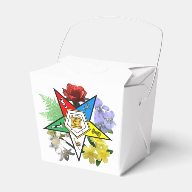Eastern Star floral take out gift box (Front Side)