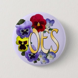 Eastern Star Pansy 6 Cm Round Badge