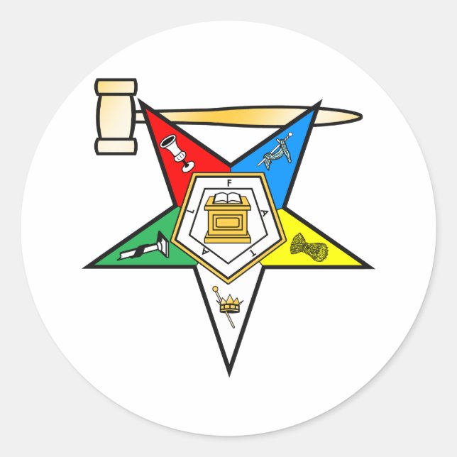 Eastern Star Past Matron items Classic Round Sticker (Front)