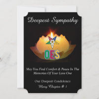 Eastern Star Sympathy Card