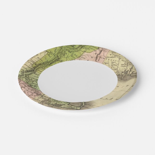 Eastern States Olney Map Paper Plate (Angled)