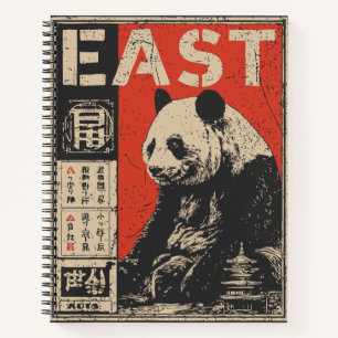 Eastern Stillness – Panda Study with Ideograph Notebook