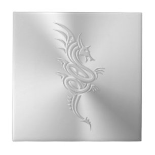 Eastern-style Dragon, Embossed-effect Ceramic Tile