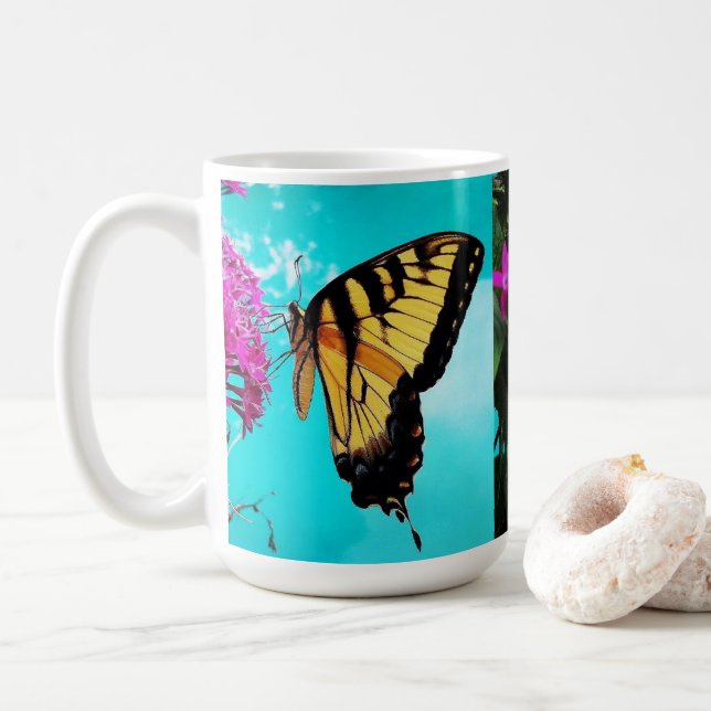 Eastern Tiger Swallowtail Butterfly #2 Coffee Mug (With Donut)