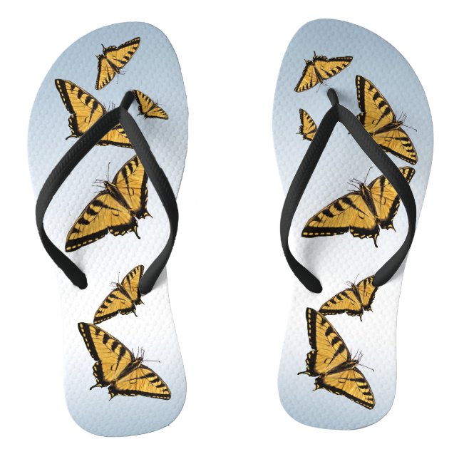 Eastern Tiger Swallowtail Butterfly Flip Flops (Footbed)