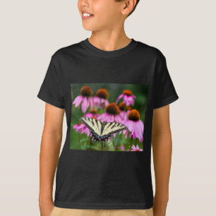Eastern Tiger Swallowtail Butterfly On Coneflowers T-Shirt