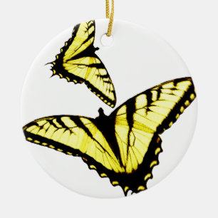 Eastern Tiger Swallowtail Butterfly Photo Ceramic Tree Decoration