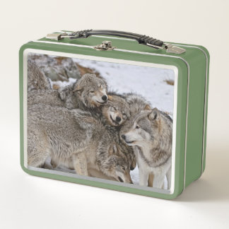 Eastern Timber Wolf Metal Lunch Box