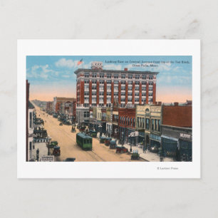 Eastern View of Central AvenueGreat Falls, MT Postcard