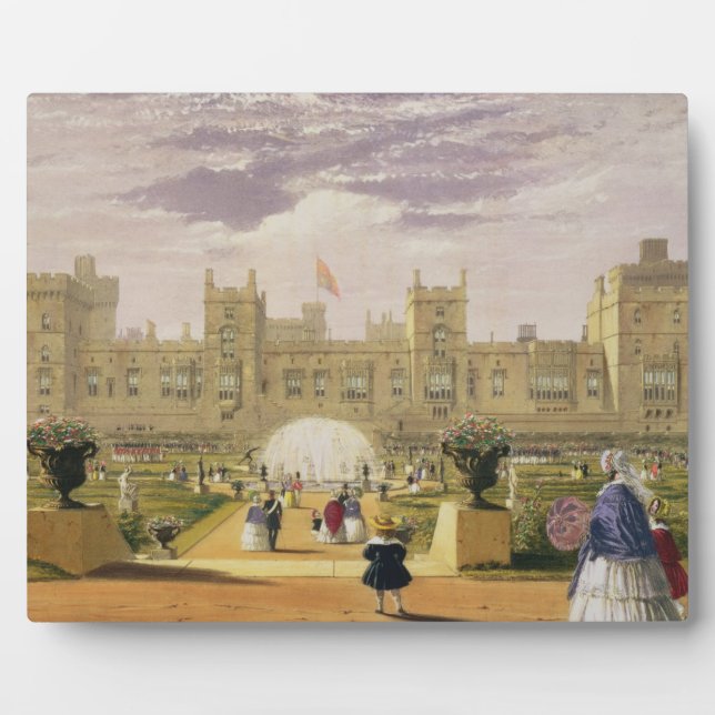 Eastern view of the Castle and Garden, Windsor Cas Plaque (Front)