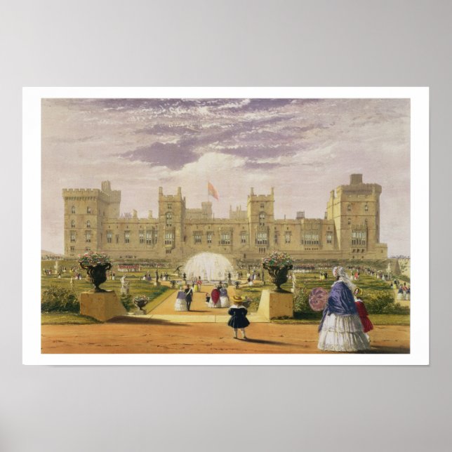 Eastern view of the Castle and Garden, Windsor Cas Poster (Front)