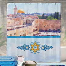 Eastern Wall Temple Mount Jerusalem Shower Curtain