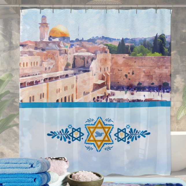 Eastern Wall Temple Mount Jerusalem Shower Curtain (Creator Uploaded)