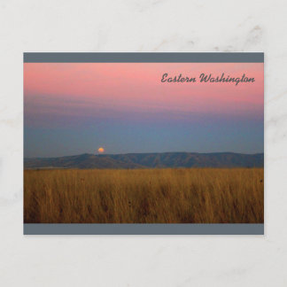 Eastern Washington Moonrise Postcard