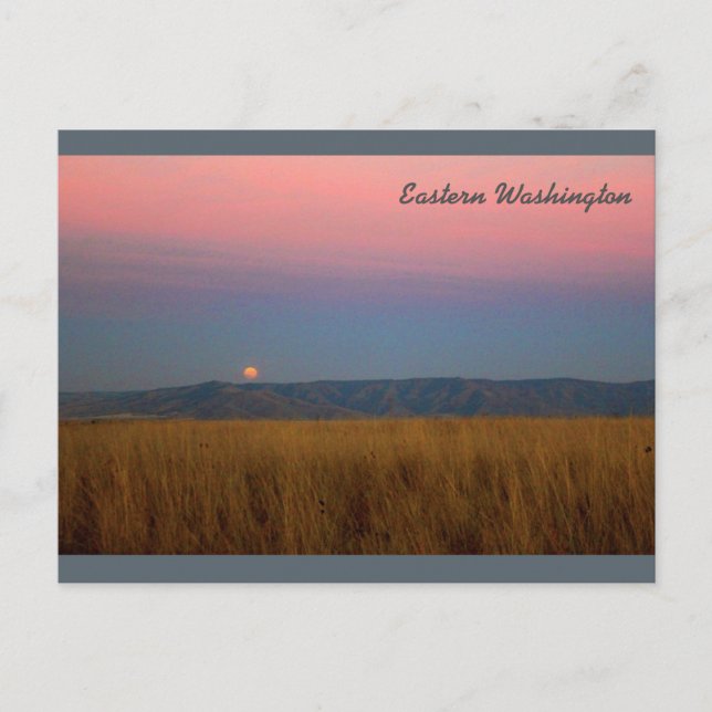 Eastern Washington Moonrise Postcard (Front)