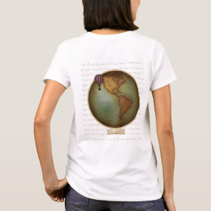 Eastern & Western Hemispheres Map 2-Sided T-Shirt