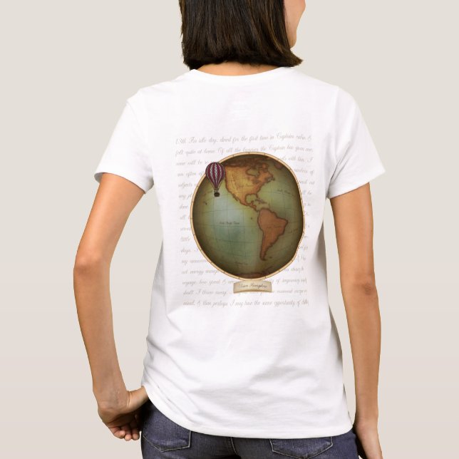 Eastern & Western Hemispheres Map 2-Sided T-Shirt (Back)