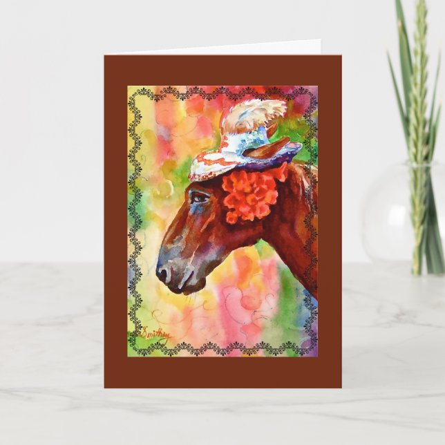 Easter's Horse Birthday Card (Front)