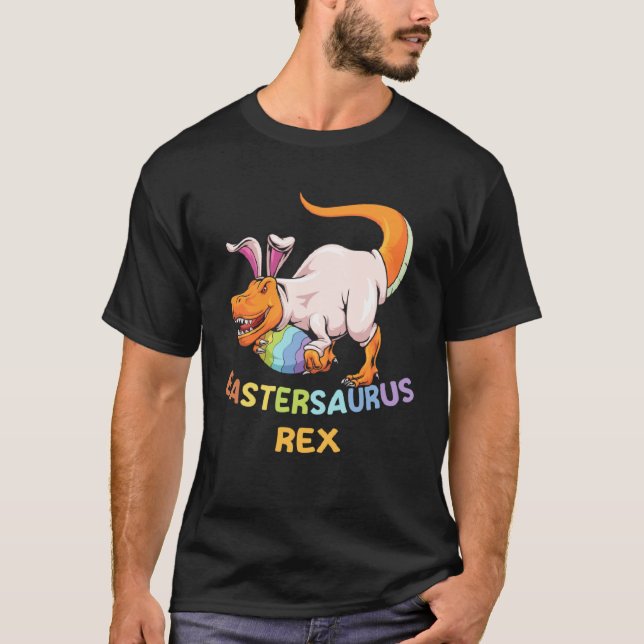 Eastersaurus Rex Easter Rex Dinosaur Bunny Kids Di T-Shirt (Front)