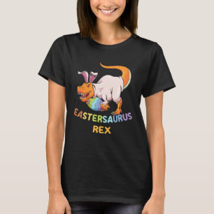 Eastersaurus Rex Easter Rex Dinosaur Bunny Kids Di T-Shirt