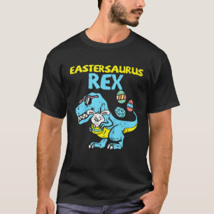 Eastersaurus Rex Trex Easter Bunny Dino Boys Kids  T-Shirt