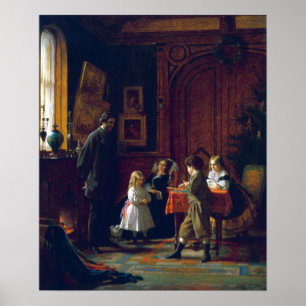 Eastman Johnson Christmas Time, The Blodgett Famil Poster