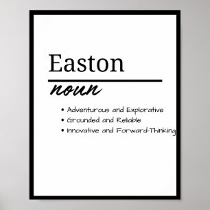 Easton, Boy Personalised Name Definition Poster
