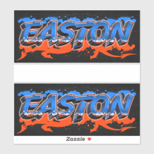 Easton First Name Graffiti Sticker