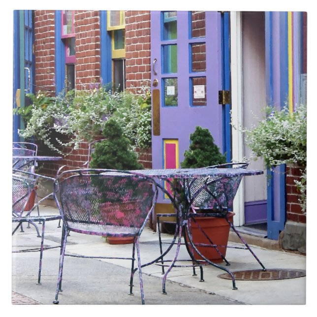 Easton PA - Outdoor Seating Ceramic Tile (Front)