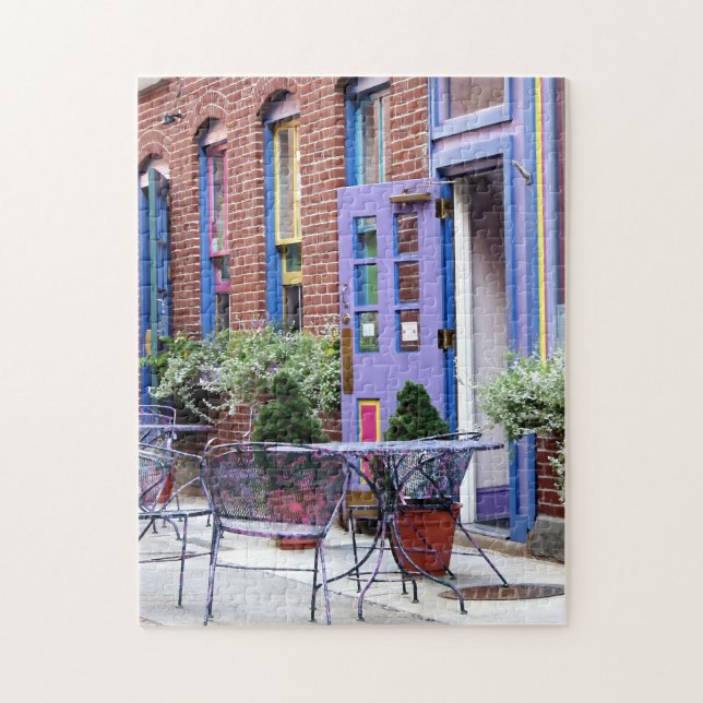 Easton PA - Outdoor Seating Jigsaw Puzzle (Vertical)