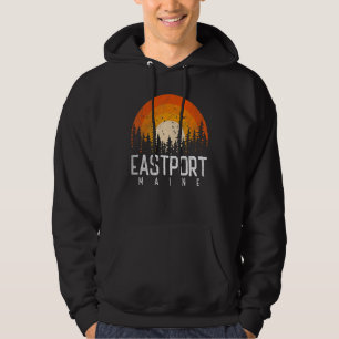 Eastport Maine ME Retro Style Vintage 70s 80s 90s Hoodie