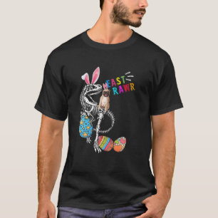 Eastrawr Cute Bunny Pug Dog Riding Bunny Rex Skele T-Shirt