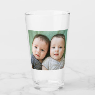 Easy add own photo personalised custom glass
