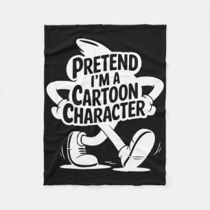 Easy Adult Halloween Costume Pretend I'm A Cartoon Fleece Blanket