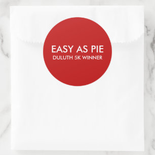 Easy As Pie Classic Round Sticker