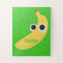 Easy Banana With Goofy Eyes Puzzle 