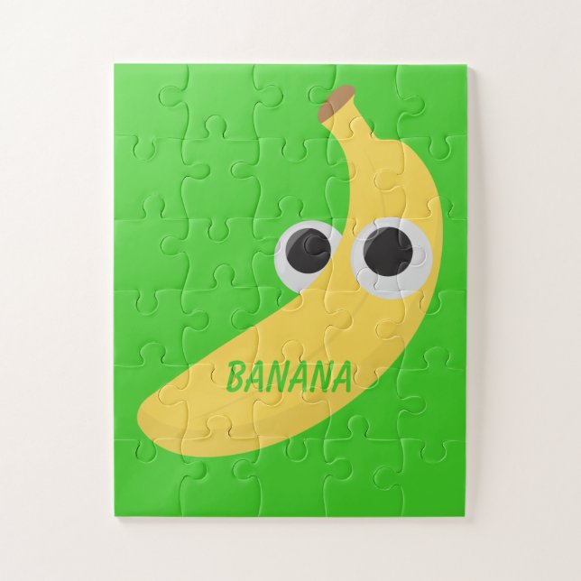 Easy Banana With Goofy Eyes Puzzle  (Vertical)