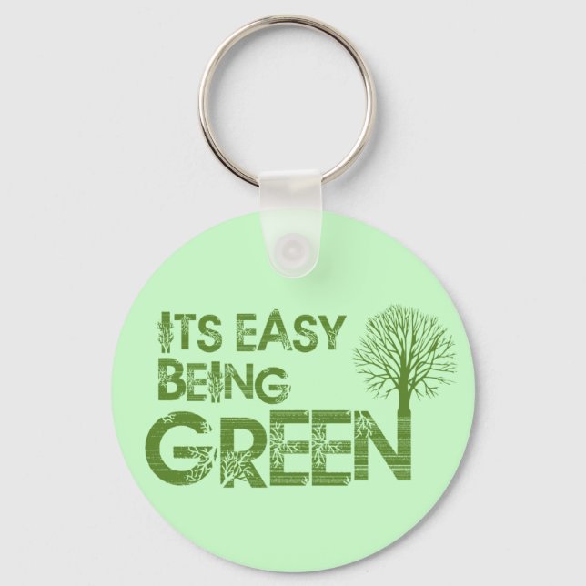 Easy being green key ring (Front)