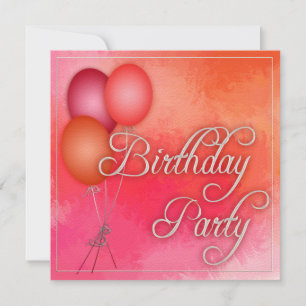 Easy Birthday Party invitation template