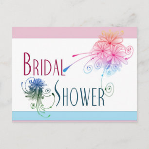 Easy Bridal Shower Invitation Postcard