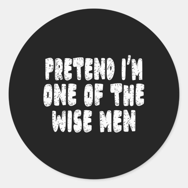 Easy Christmas Nativity Costume Wise Men  Classic Round Sticker (Front)