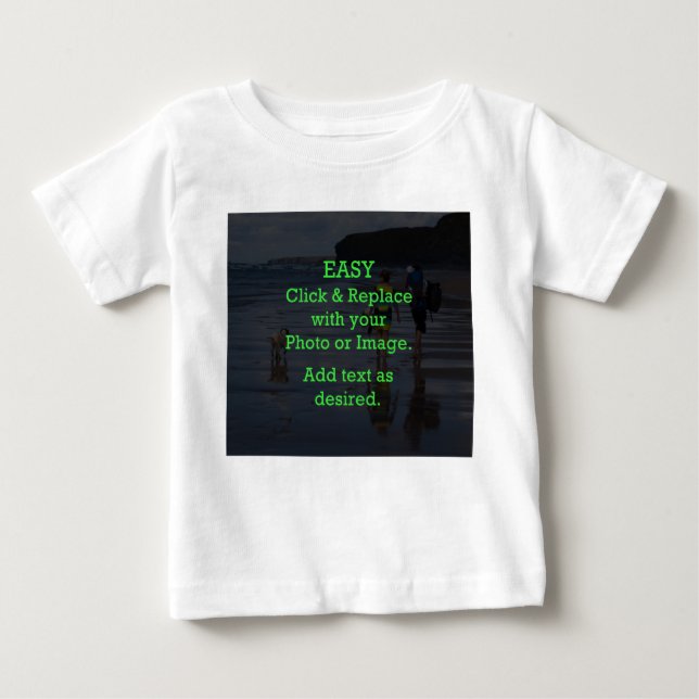 Easy Click & Replace Image to Create Your Own Baby T-Shirt (Front)