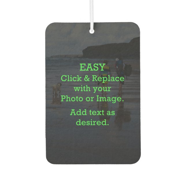 Easy Click & Replace Image to Create Your Own Car Air Freshener (Front)